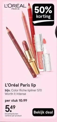 Etos L'Oréal Paris lip aanbieding