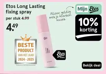 Etos Etos Long Lasting fixing spray aanbieding