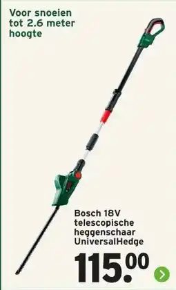 GAMMA Bosch 18V telescopische heggenschaar UniversalHedge aanbieding