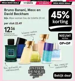 Etos Bruno Banani, Mexx en David Beckham aanbieding