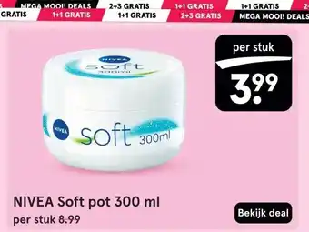 Etos NIVEA Soft pot 300 ml aanbieding