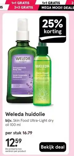 Etos Weleda huidolie aanbieding