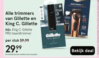 Etos Alle trimmers van Gillette en King C. Gillette aanbieding