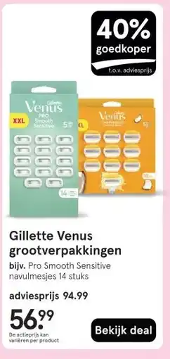 Etos Gillette Venus grootverpakkingen aanbieding