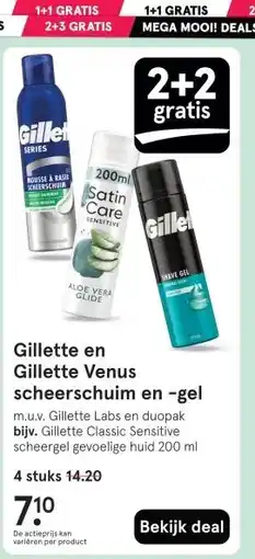 Etos Gillette en Gillette Venus scheerschuim en -gel aanbieding