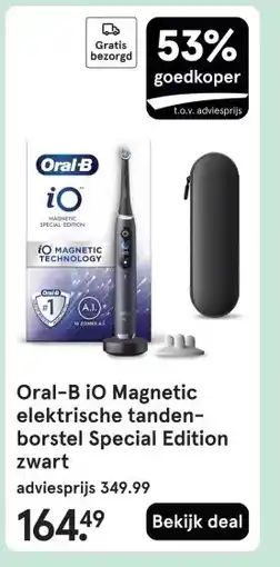 Etos Oral-B IO Magnetic elektrische tanden- borstel Special Edition zwart aanbieding