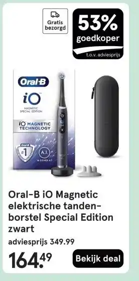 Etos Oral-B IO Magnetic elektrische tanden- borstel Special Edition zwart aanbieding