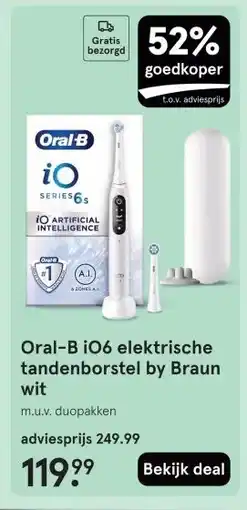 Etos Oral-B i06 elektrische tandenborstel by Braun wit aanbieding