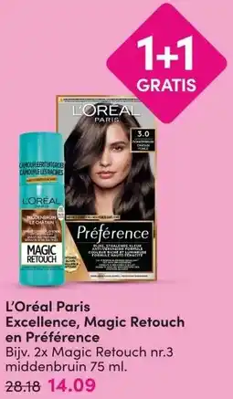 DA L'Oréal Paris Excellence, Magic Retouch en Préférence aanbieding