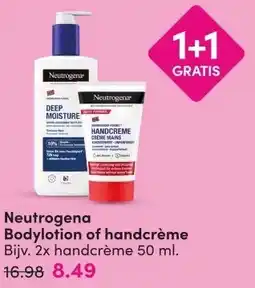 DA Neutrogena Bodylotion of handcrème aanbieding