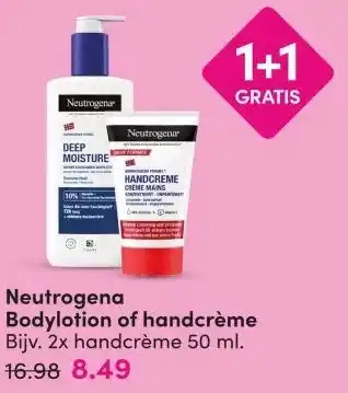 DA Neutrogena Bodylotion of handcrème aanbieding