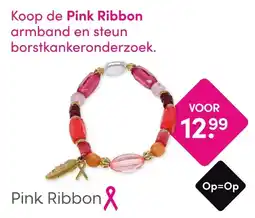 DA Koop de Pink Ribbon armband en steun borstkankeronderzoek. aanbieding