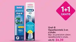 DA Oral-B Opzetborstels 2 en 4 stuks aanbieding