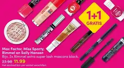DA Max Factor, Miss Sporty, Rimmel en Sally Hansen aanbieding