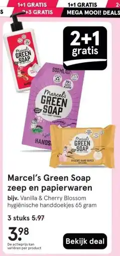 Etos Marcel's Green Soap zeep en papierwaren aanbieding