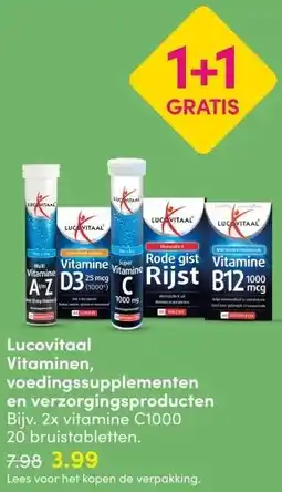 DA Lucovitaal Vitaminen, voedingssupplementen en verzorgingsproducten aanbieding