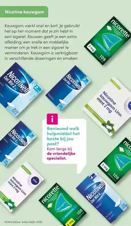 DA Nicotine kauwgom aanbieding