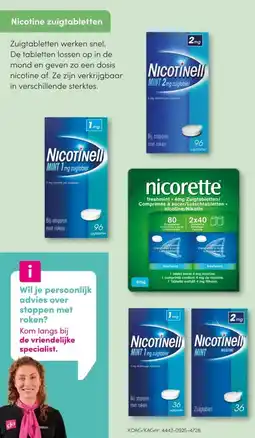 DA Nicotine zuigtabletten aanbieding