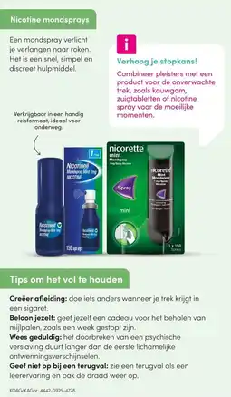 DA Nicotine mondsprays aanbieding
