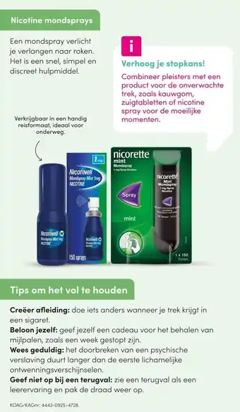 DA Nicotine mondsprays aanbieding