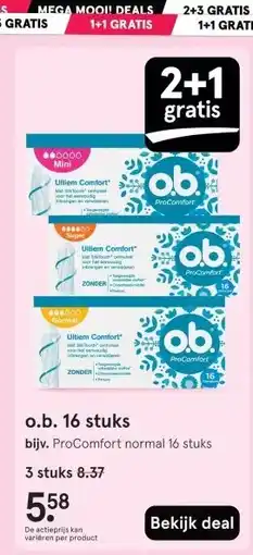 Etos o.b. 16 stuks aanbieding
