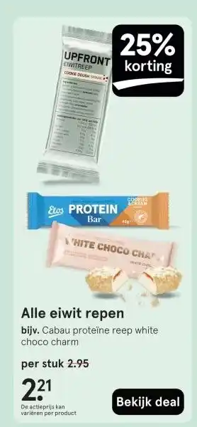 Etos Alle eiwit repen aanbieding