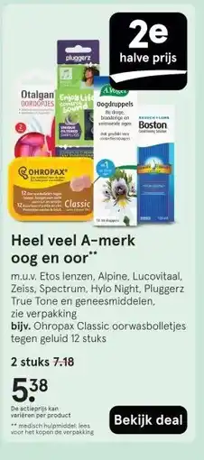 Etos Heel veel A-merk oog en oor aanbieding