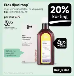 Etos Etos tijmsiroop aanbieding