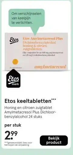 Etos Etos keeltabletten aanbieding