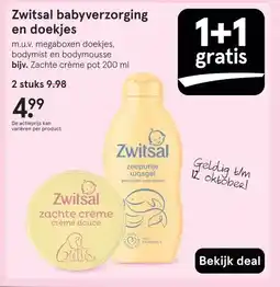 Etos Zwitsal babyverzorging en doekjes aanbieding