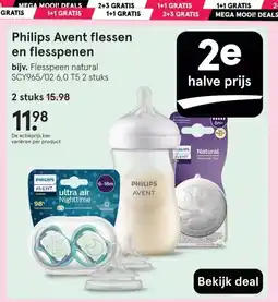 Etos Philips Avent flessen en flesspenen aanbieding