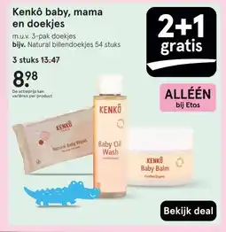 Etos Kenkô baby, mama en doekjes aanbieding