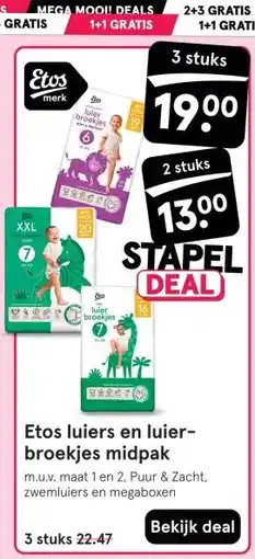 Etos Etos luiers en luier- broekjes midpak aanbieding