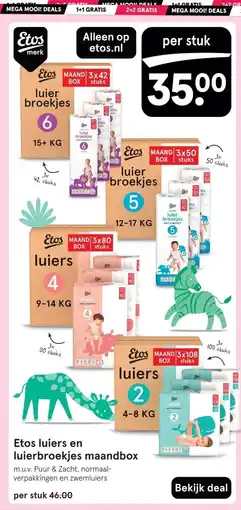 Etos Etos luiers en luierbroekjes maandbox aanbieding