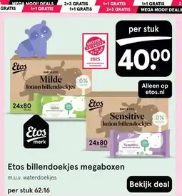 Etos Etos billendoekjes megaboxen aanbieding