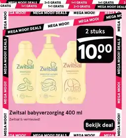 Etos Zwitsal babyverzorging 400 ml aanbieding