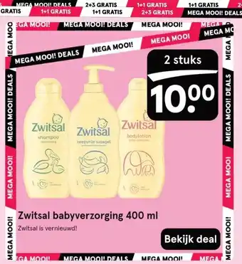 Etos Zwitsal babyverzorging 400 ml aanbieding