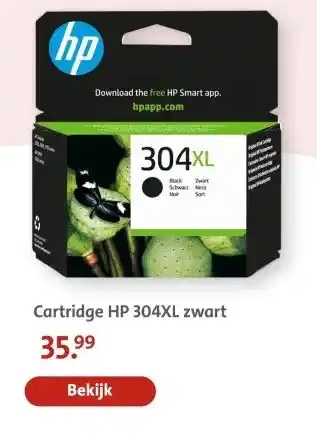 Bruna Cartridge HP 304XL zwart aanbieding