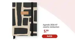 Bruna Agenda 2026 A7 zwarte vierkanten aanbieding