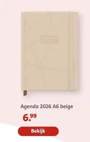 Bruna Agenda 2026 A6 beige aanbieding