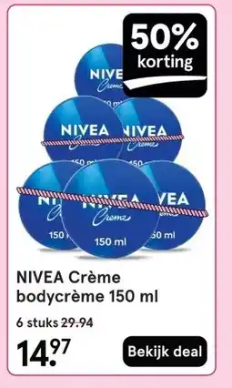 Etos NIVEA Crème bodycrème 150 ml aanbieding