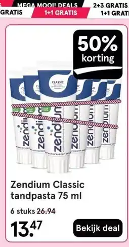 Etos Zendium Classic tandpasta 75 ml aanbieding