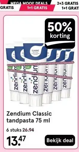 Etos Zendium Classic tandpasta 75 ml aanbieding