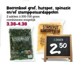 Boon`s Markt Boerenkool grof, hutspot, spinazie en/of stamppotaardappelen aanbieding