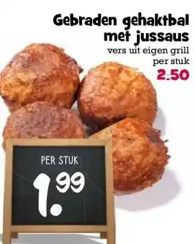 Boon`s Markt Gebraden gehaktbal met jussaus aanbieding