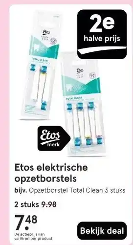 Etos Etos elektrische opzetborstels aanbieding