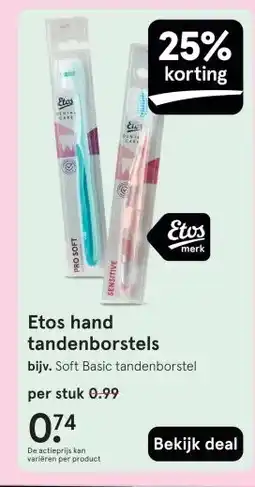 Etos Etos hand tandenborstels aanbieding