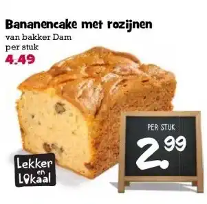 Boon`s Markt Bananencake met rozijnen aanbieding