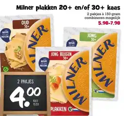 Boon`s Markt Milner plakken 20+ en/of 30+ kaas aanbieding