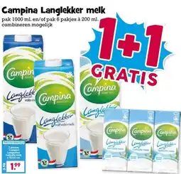 Boon`s Markt Campina Langlekker melk aanbieding